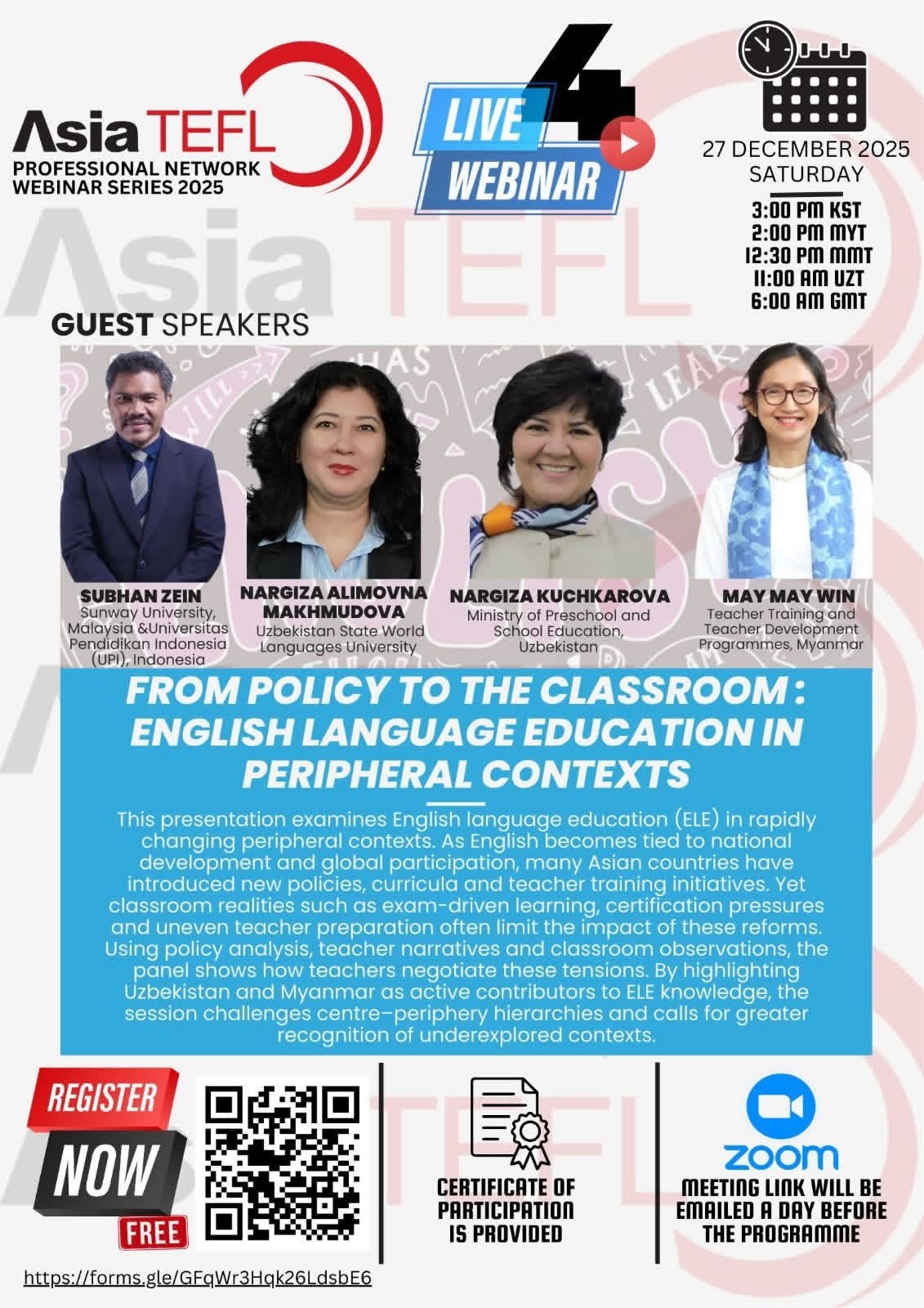 From policy to the classroom: English language education in peripheral contexts